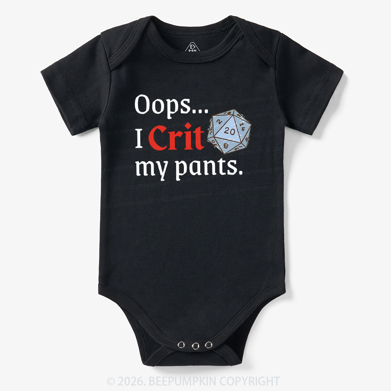 Oops I CRIT My Pants Hilarious Bodysuit
