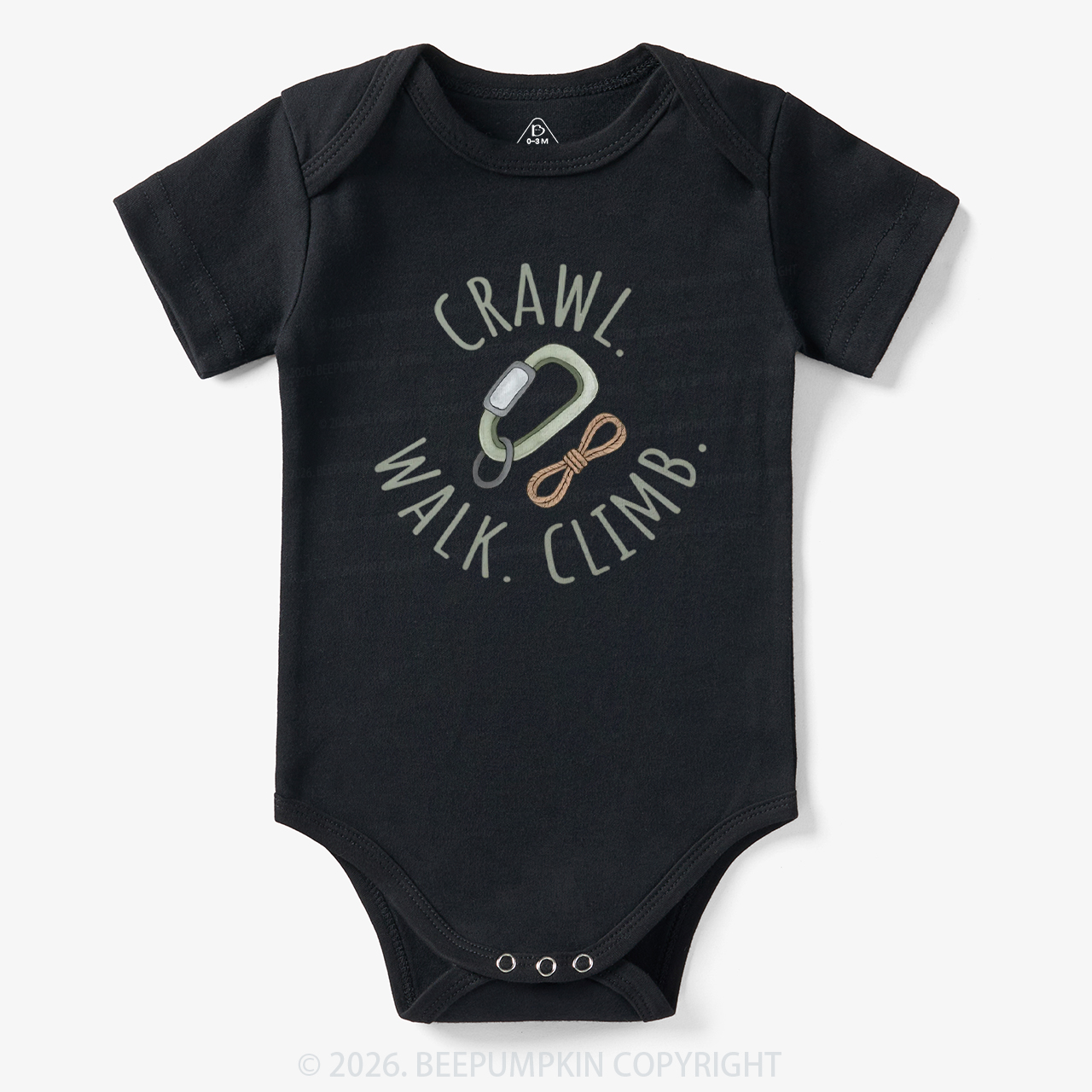 Crawl Walk Climb Cute Rock Climbing Bodysuit