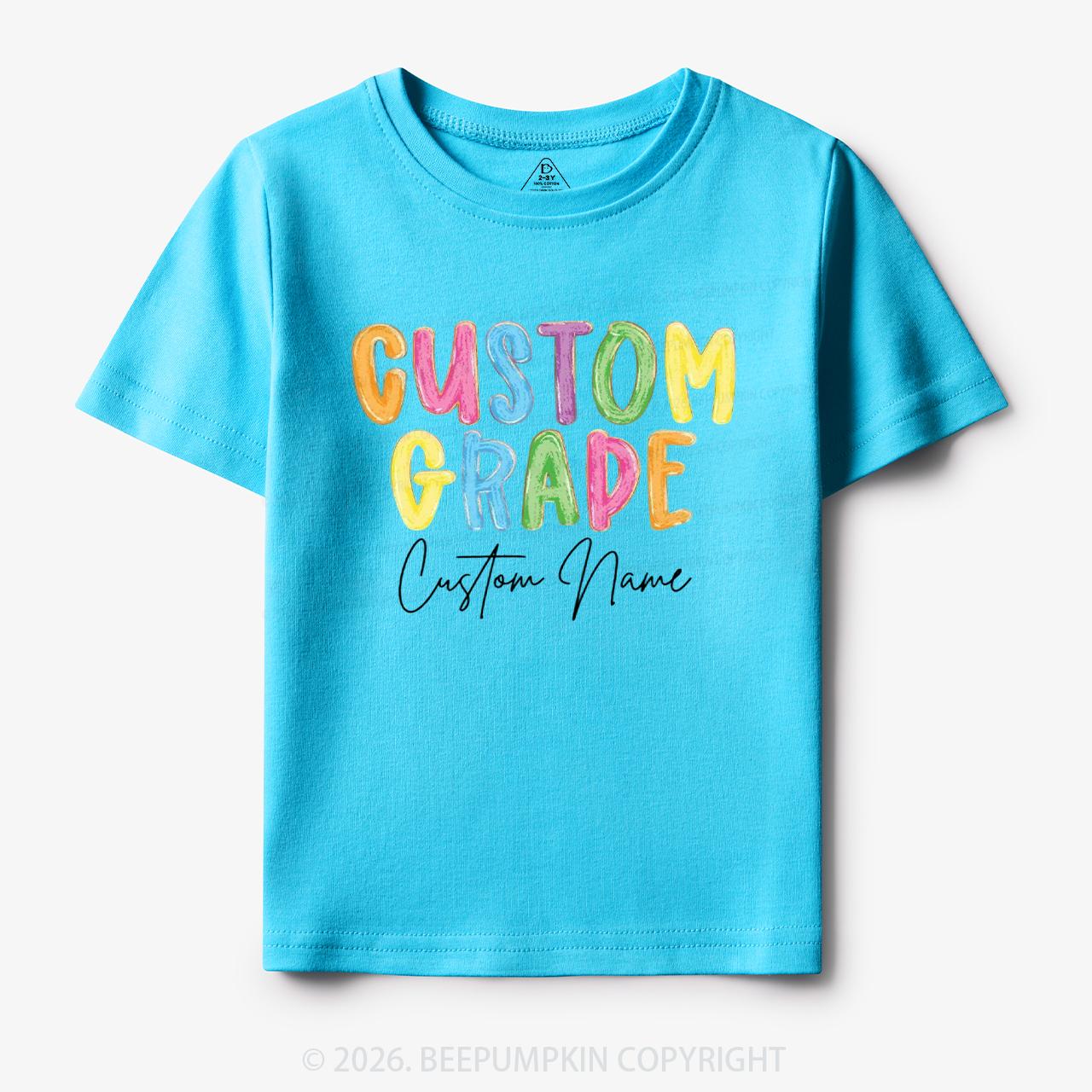 Personalized Colorful Grade Back To School Toddler&Kid's Tees