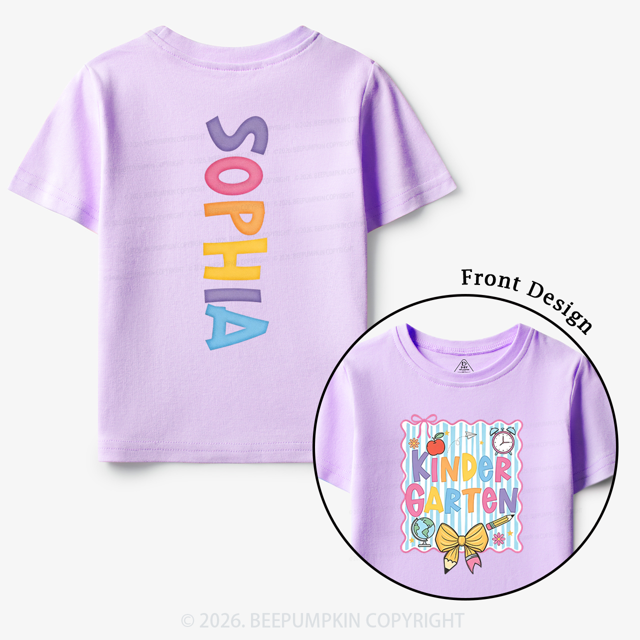 Personalized Cute Preschool to Fifth Grade Toddler&Kid's Tees