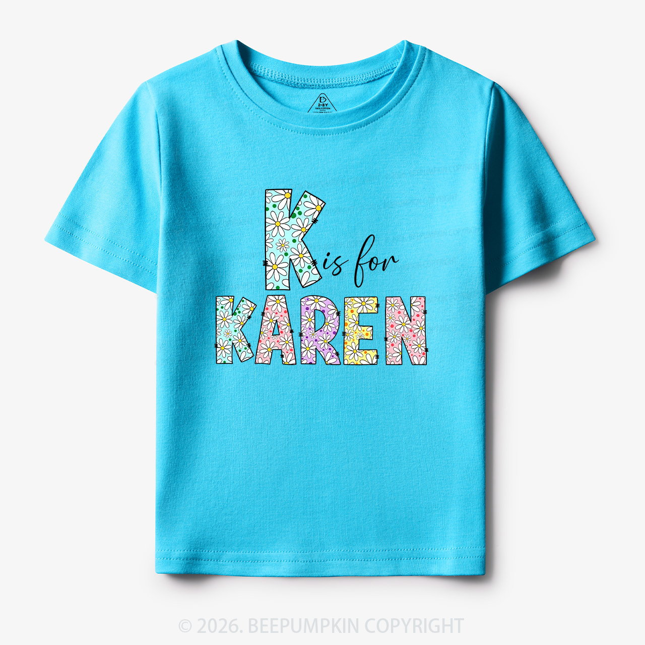 Personalized Daisy Letters Name Toddler&Kid's Tees