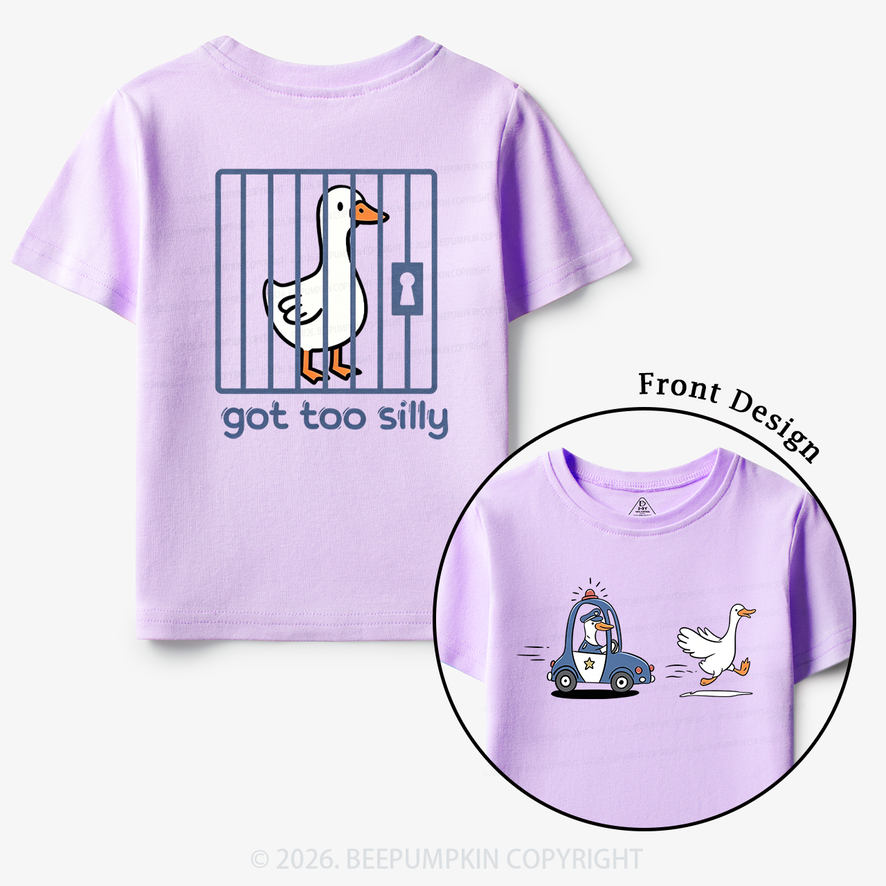 Silly Goose Got Too Silly Funny Animal Toddler&Kid's Tees