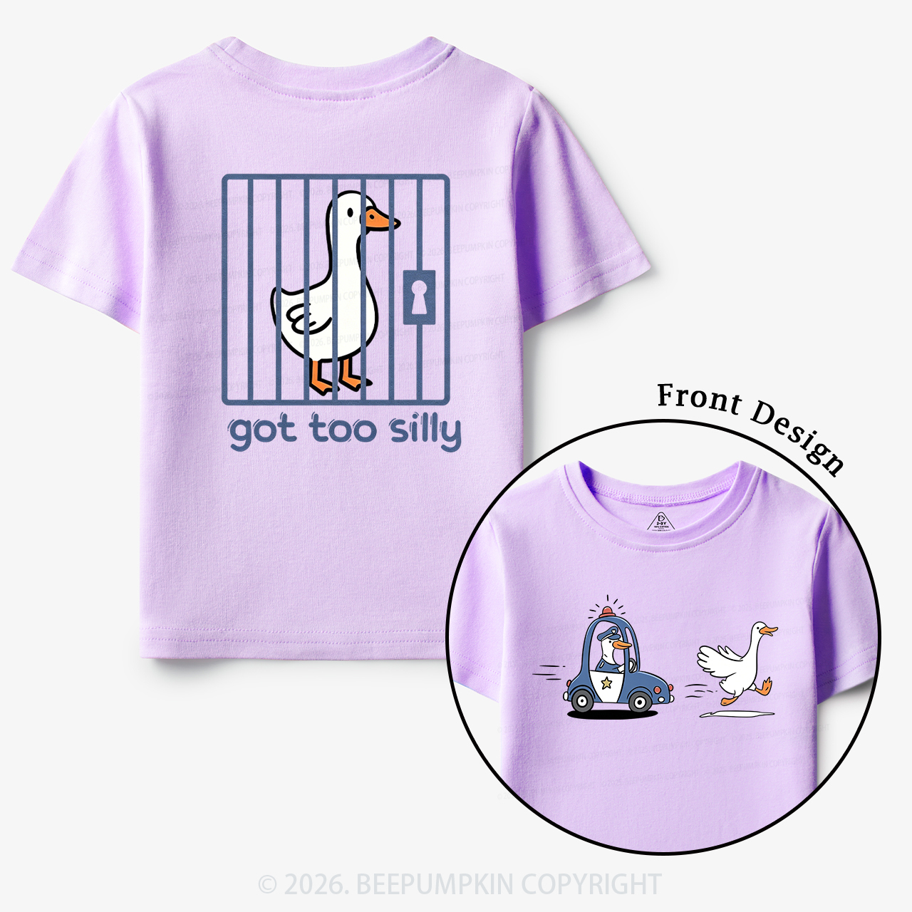 Silly Goose Got Too Silly Funny Animal Toddler&Kid's Tees