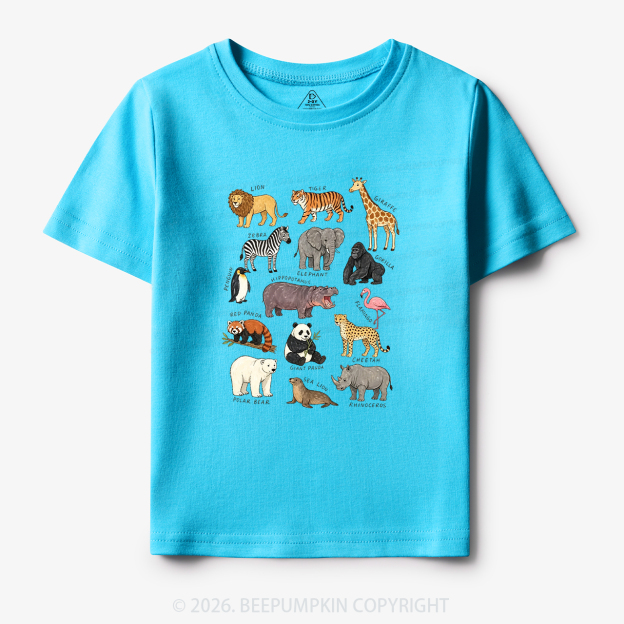 Zoo Animals Toddler&Kid's Tees