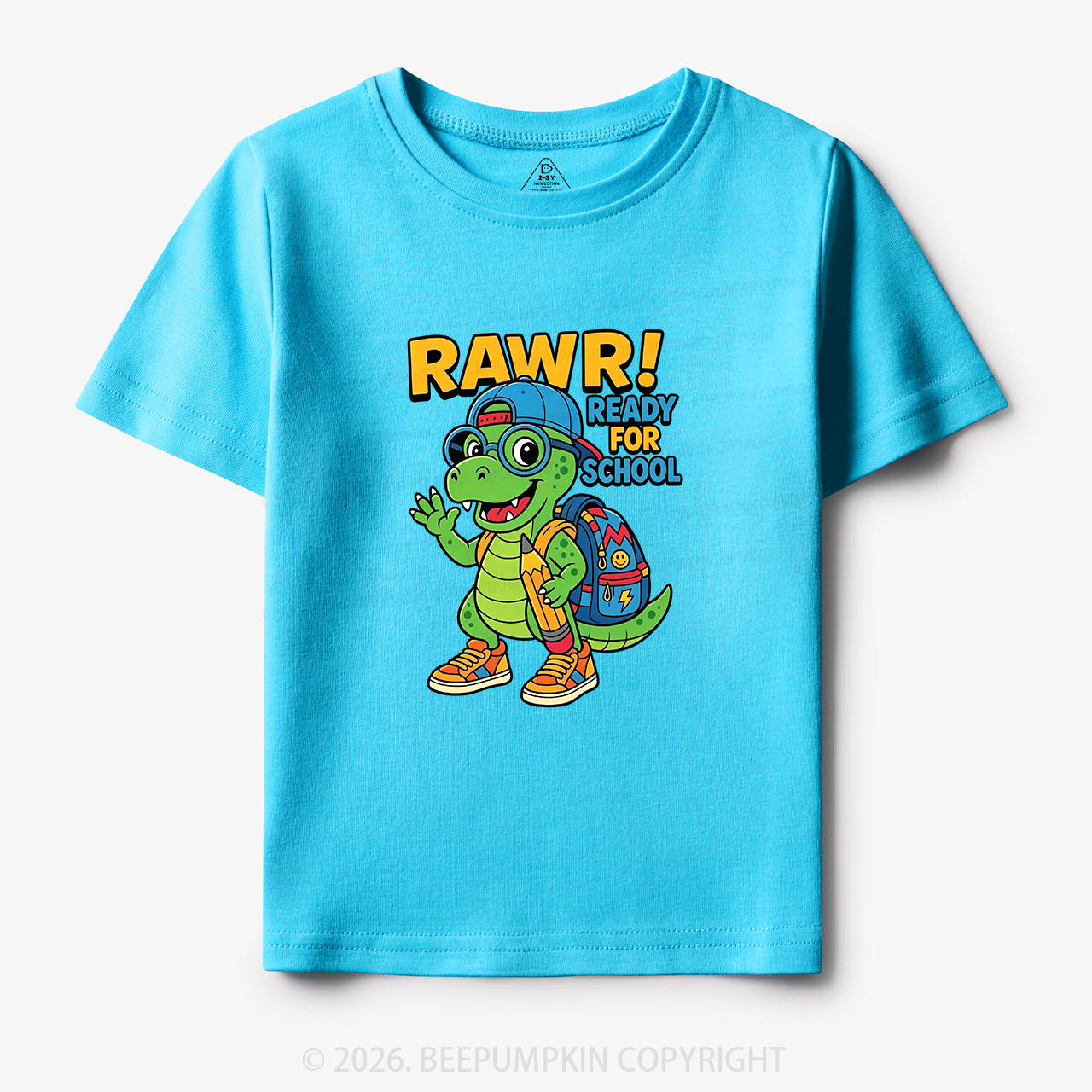 Rawr Ready for School Cute Dinosaur Toddler&Kid's Tees