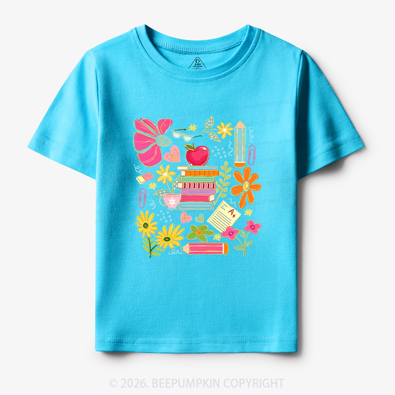 Cute Books Botanical Back to School Toddler&Kid's Tees
