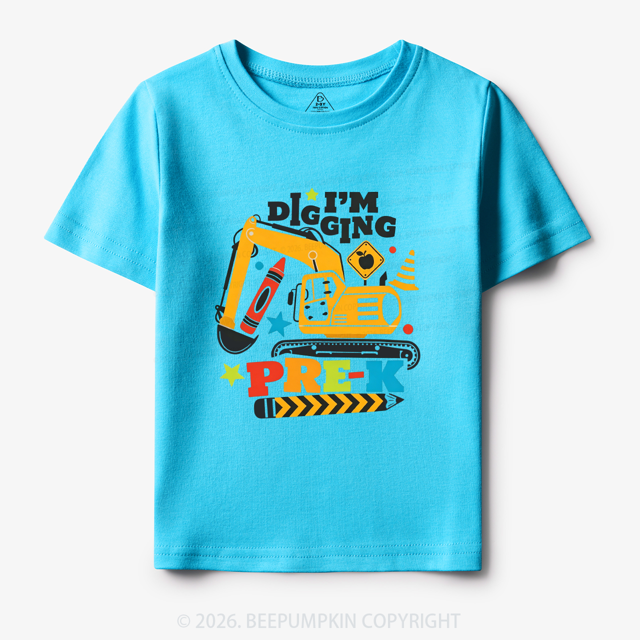 Excavator I'm Digging Pre-K Toddler&Kid's Tees