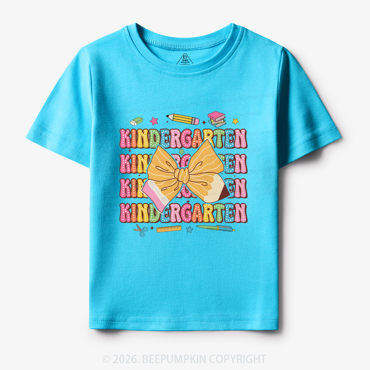 Kindergarten Pencil Coquette Bow Back To School Toddler&Kid's Tees