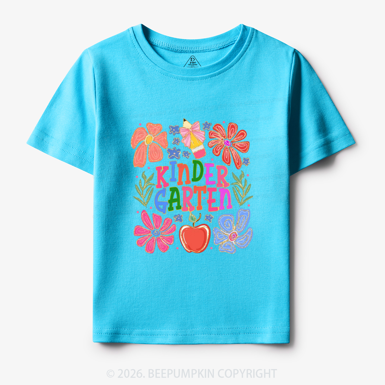 Personalized Kindergarten Colorful Floral Toddler&Kid's Tees