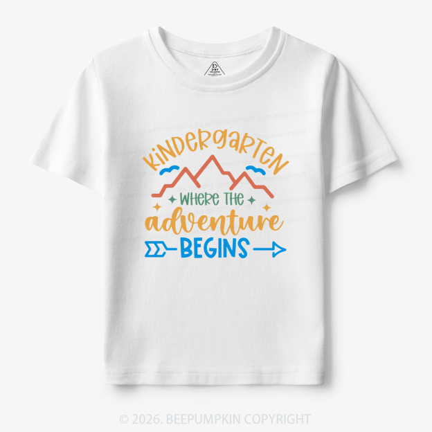 Personalized Kindergarten Where the Adventure Begins Toddler&Kid's Tees