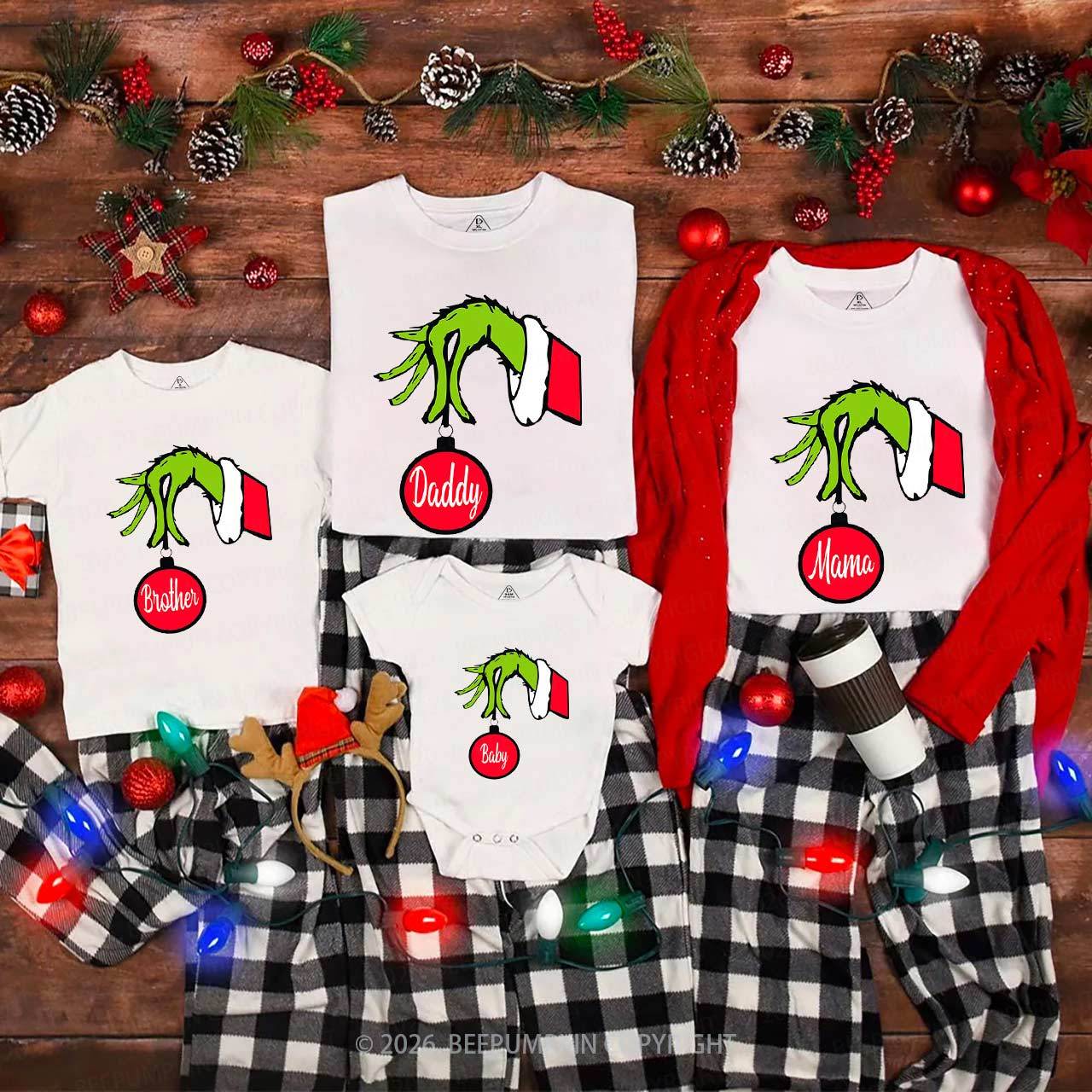 Red Bulb Christmas Family Matching Shirt