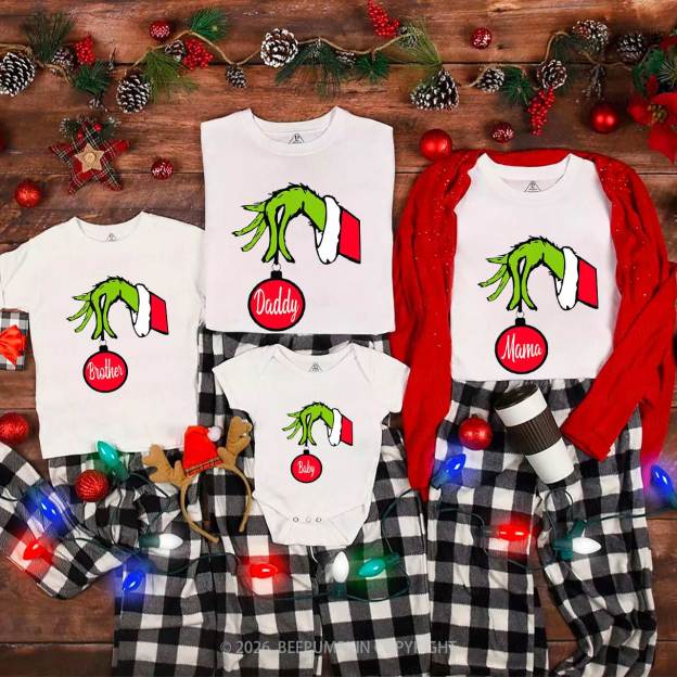 Red Bulb Christmas Family Matching Shirt