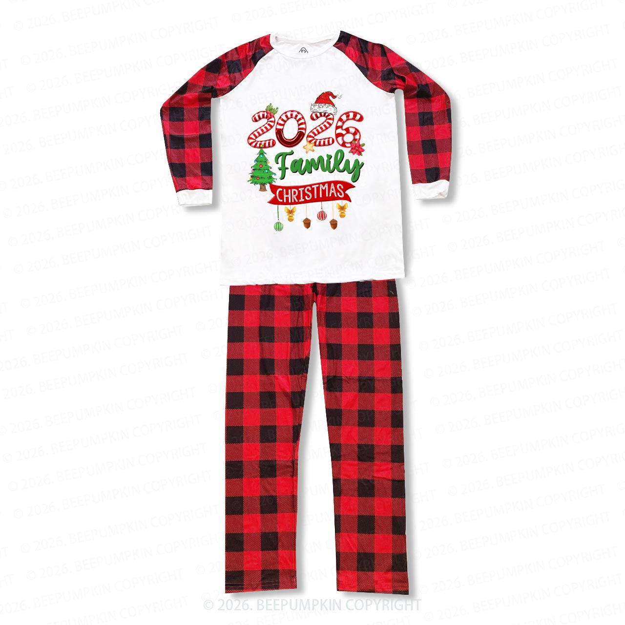 2025 Light Tree Christmas Family Matching Pajamas