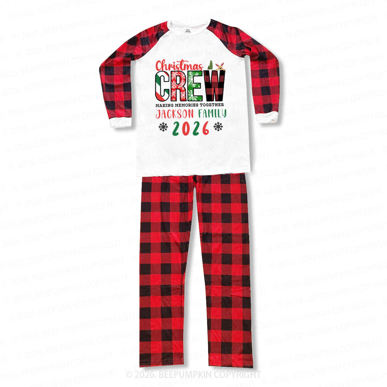 Personalized Christmas Crew 2026 Family Matching Pajamas