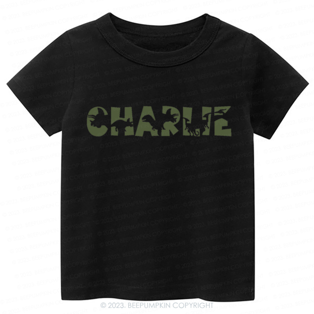 Personalized Dinosaur Name Kids Shirt