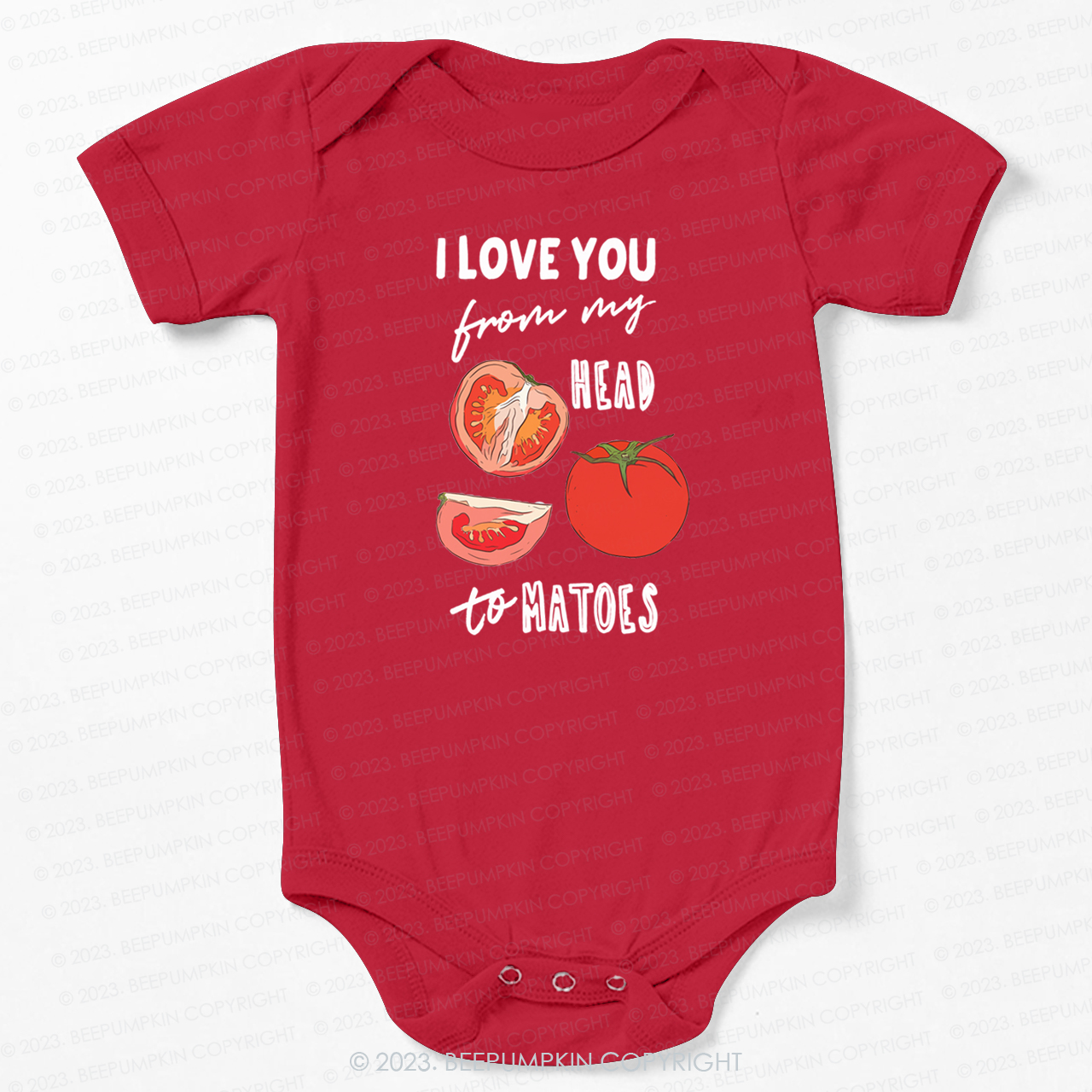 I Love You From My Head Tomatoes Bodysuit For Baby