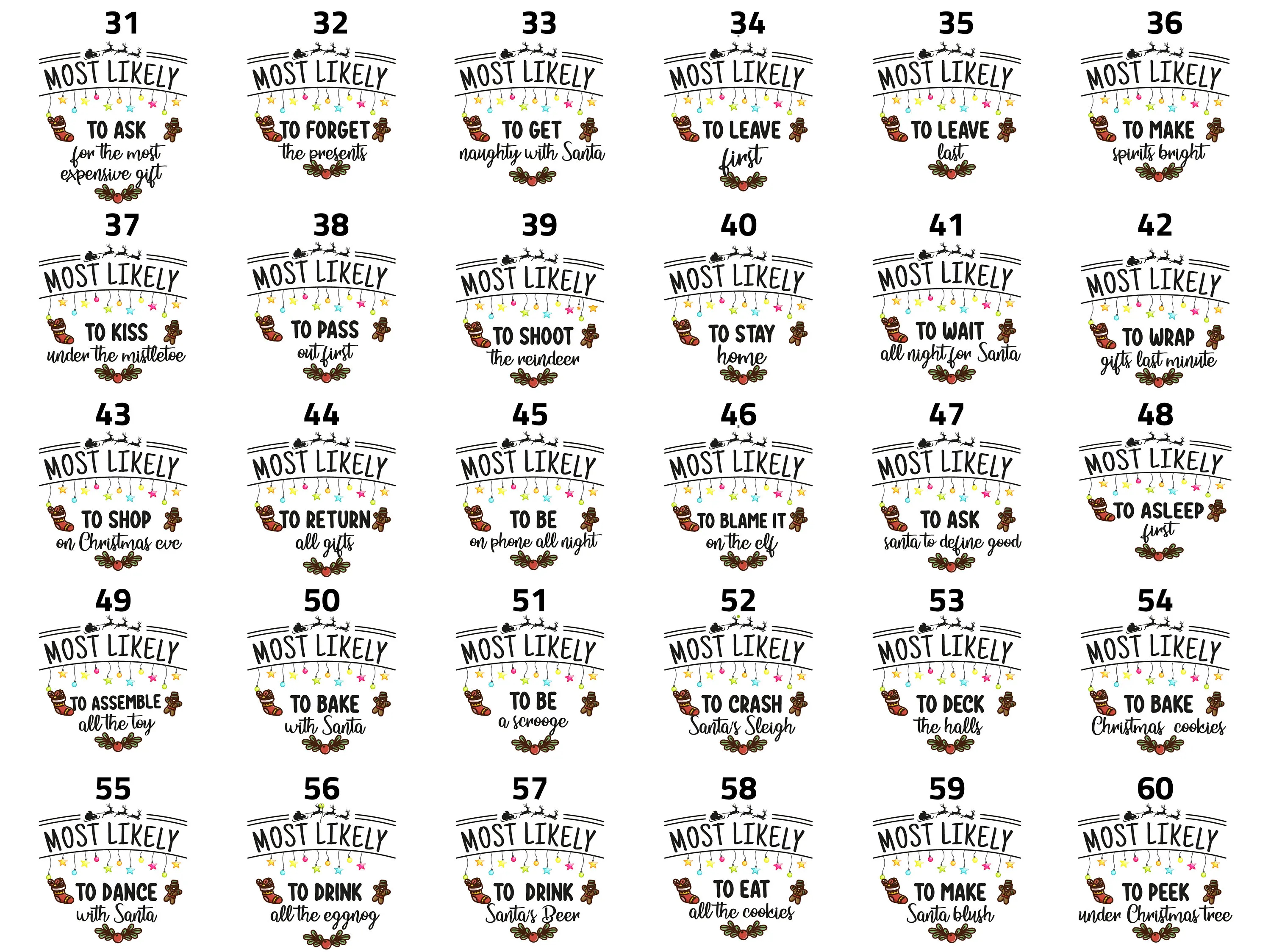 60 Quote Most Likely Family Christmas Matching Sweatshirts