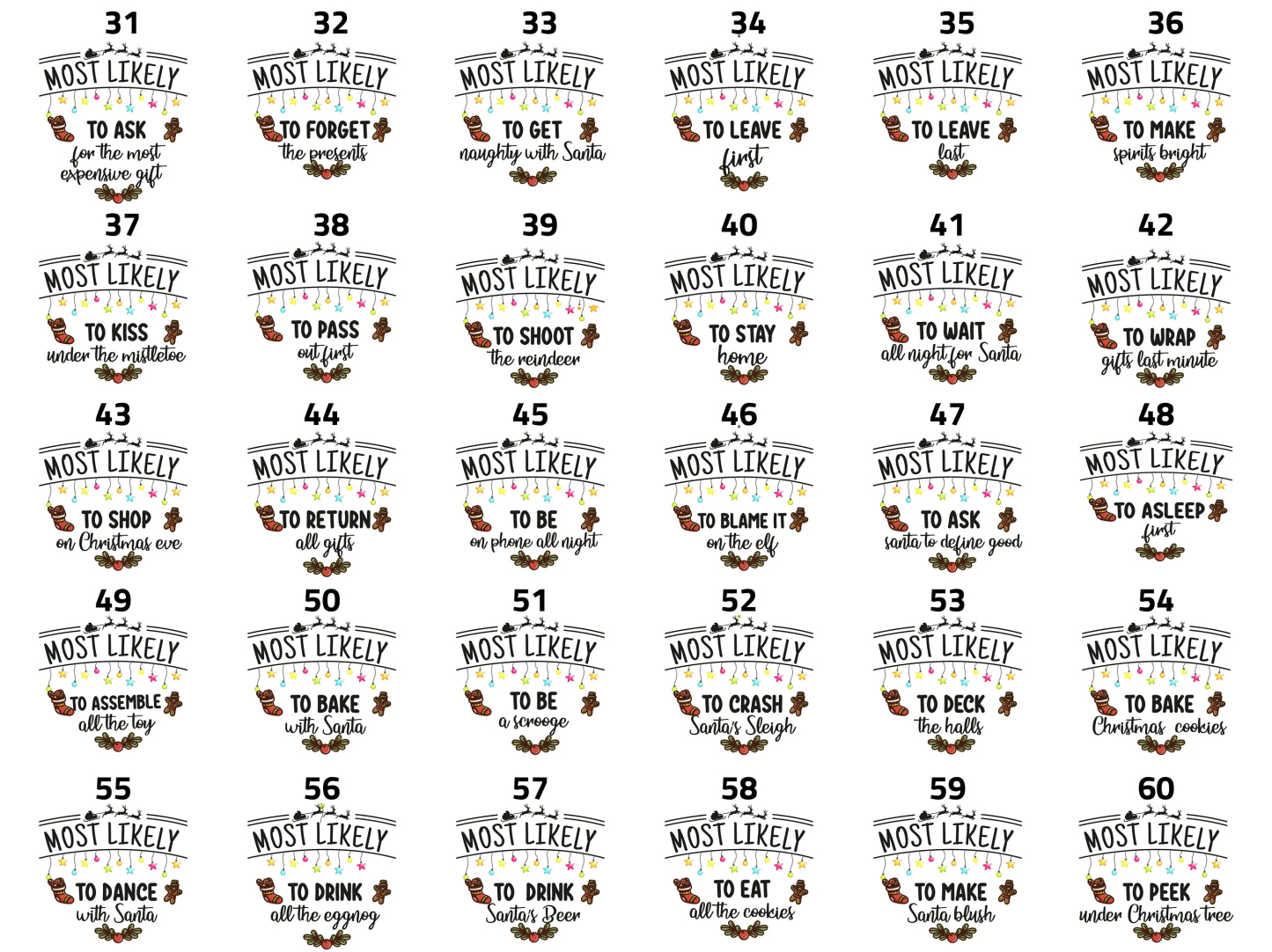 60 Quote Most Likely Family Christmas Matching Sweatshirts