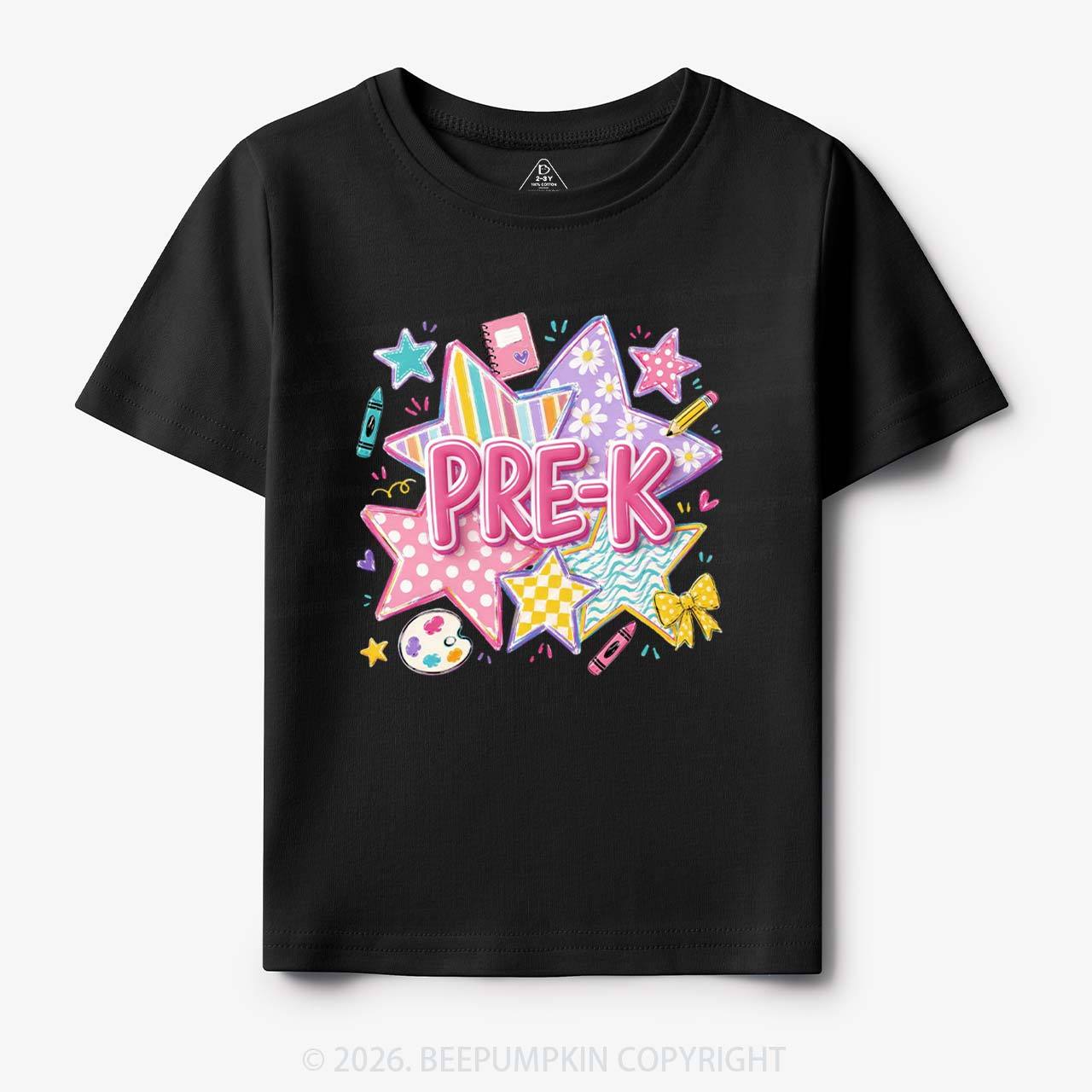 Striped Starburst Pre-K To Fourth Grade Toddler&Kid's Tees