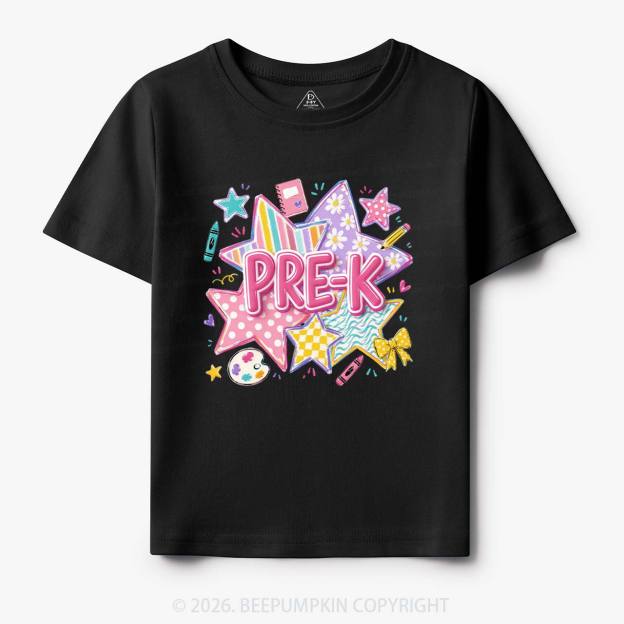 Striped Starburst Pre-K To Fourth Grade Toddler&Kid's Tees