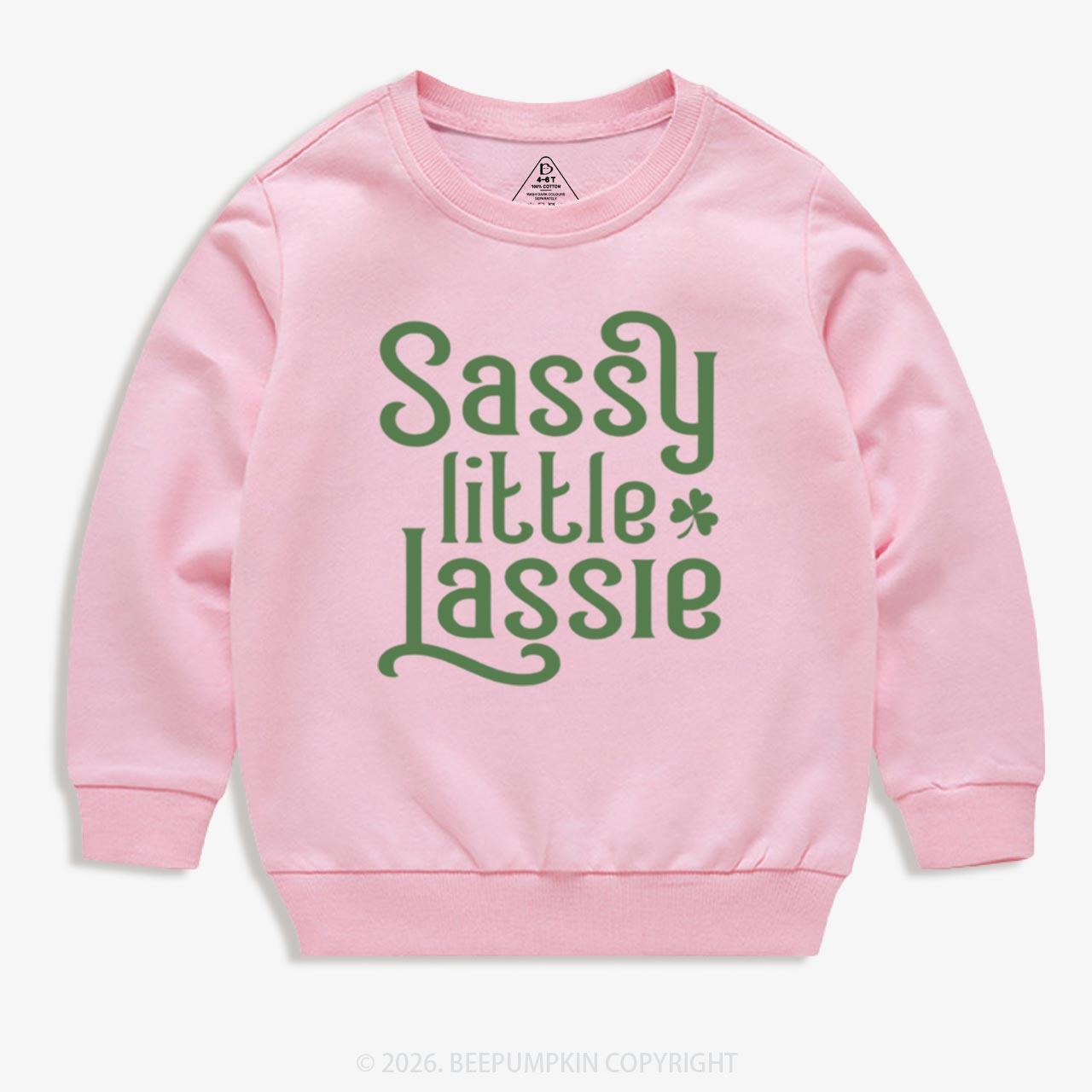 Sassy Little Lassie St. Patrick's Day Kid's Sweatshirt