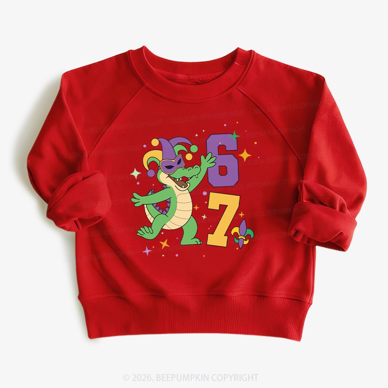 Mardi Gras Alligator 67 Kid's Sweatshirt