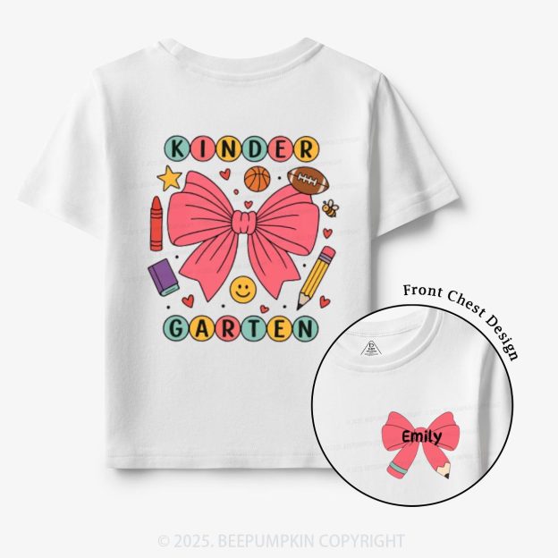 Personalized Coquette Kindergarten Toddler&Kid's Tees Beepumpkin