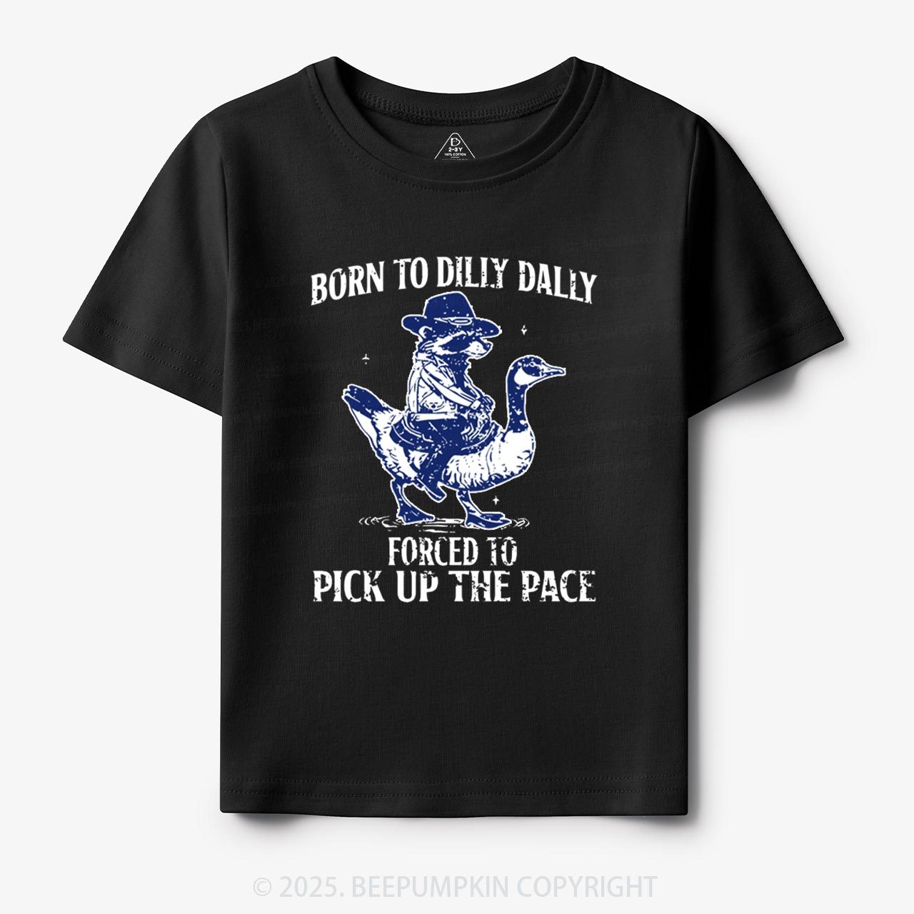Born To Dilly Dally Retro Racoon Goose Toddler&Kid's Tees Beepumpkin 7