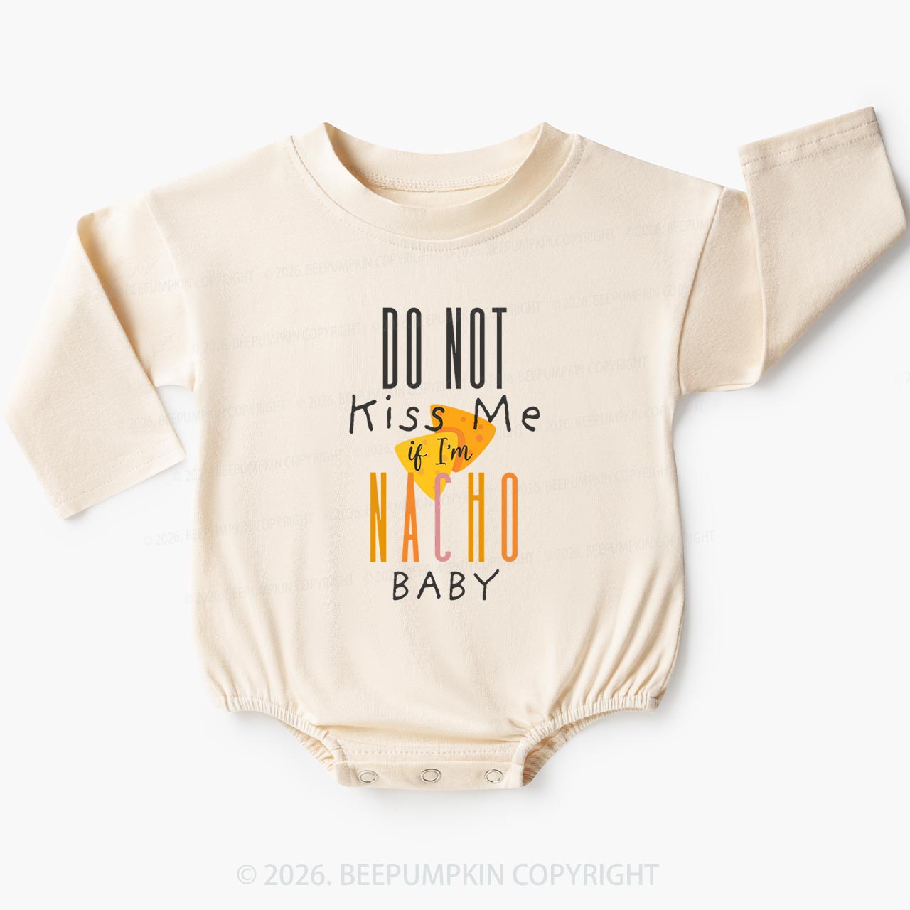 Funny Do Not Kiss Me Baby Bubble Romper