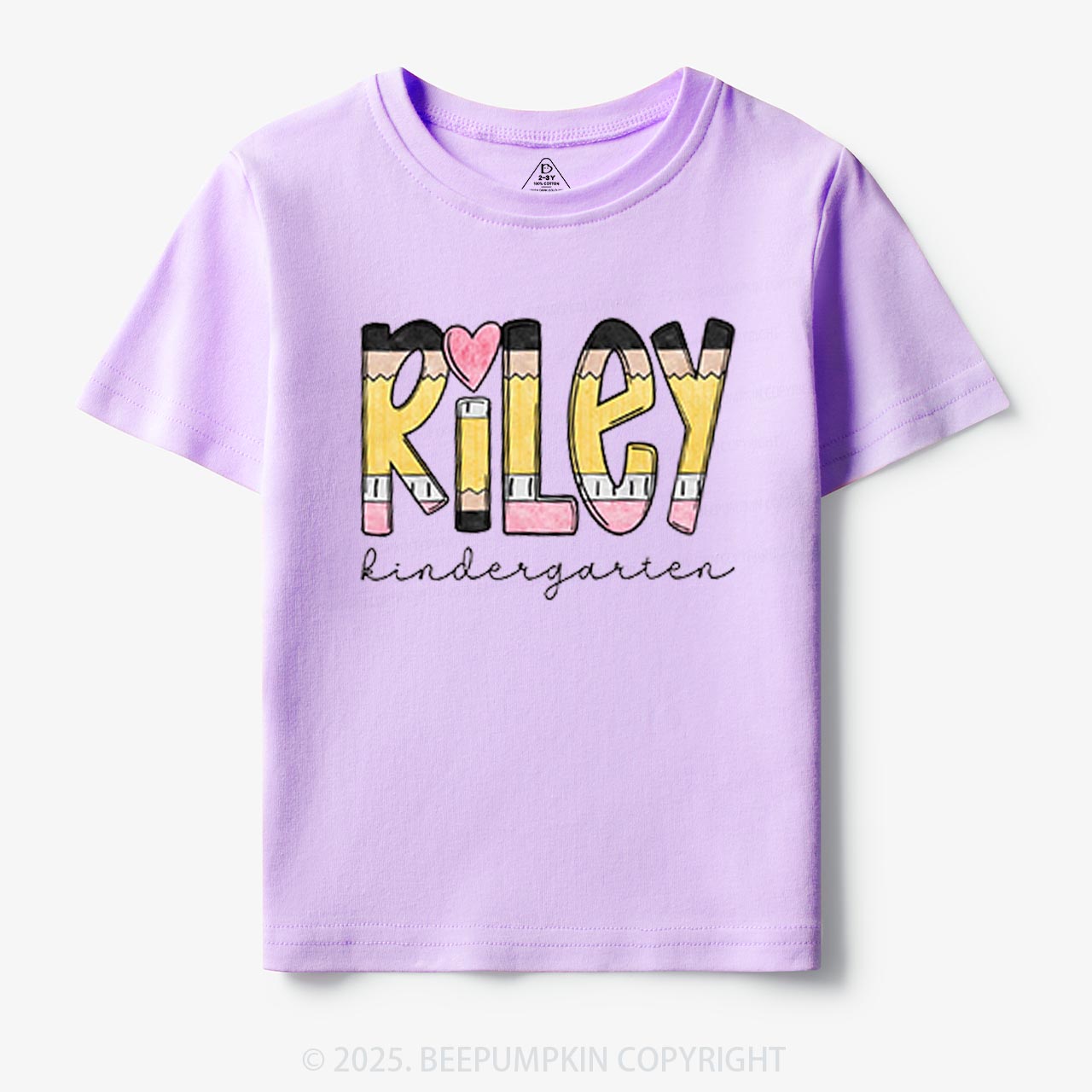 Personalized Pencil Letter Name Toddler&Kid's Tees Beepumpkin