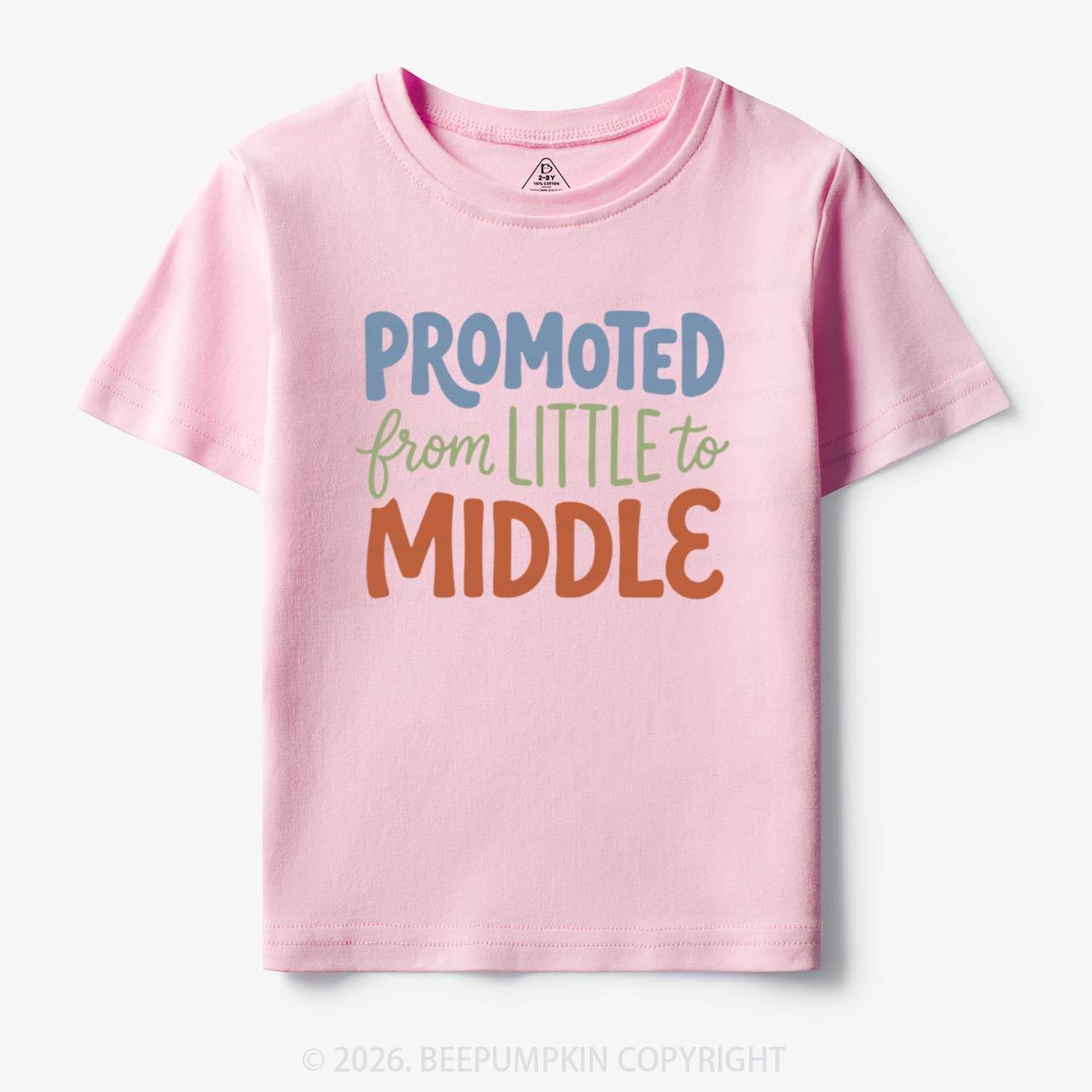 Promoted From Little To Middle Toddler&Kid's Tees