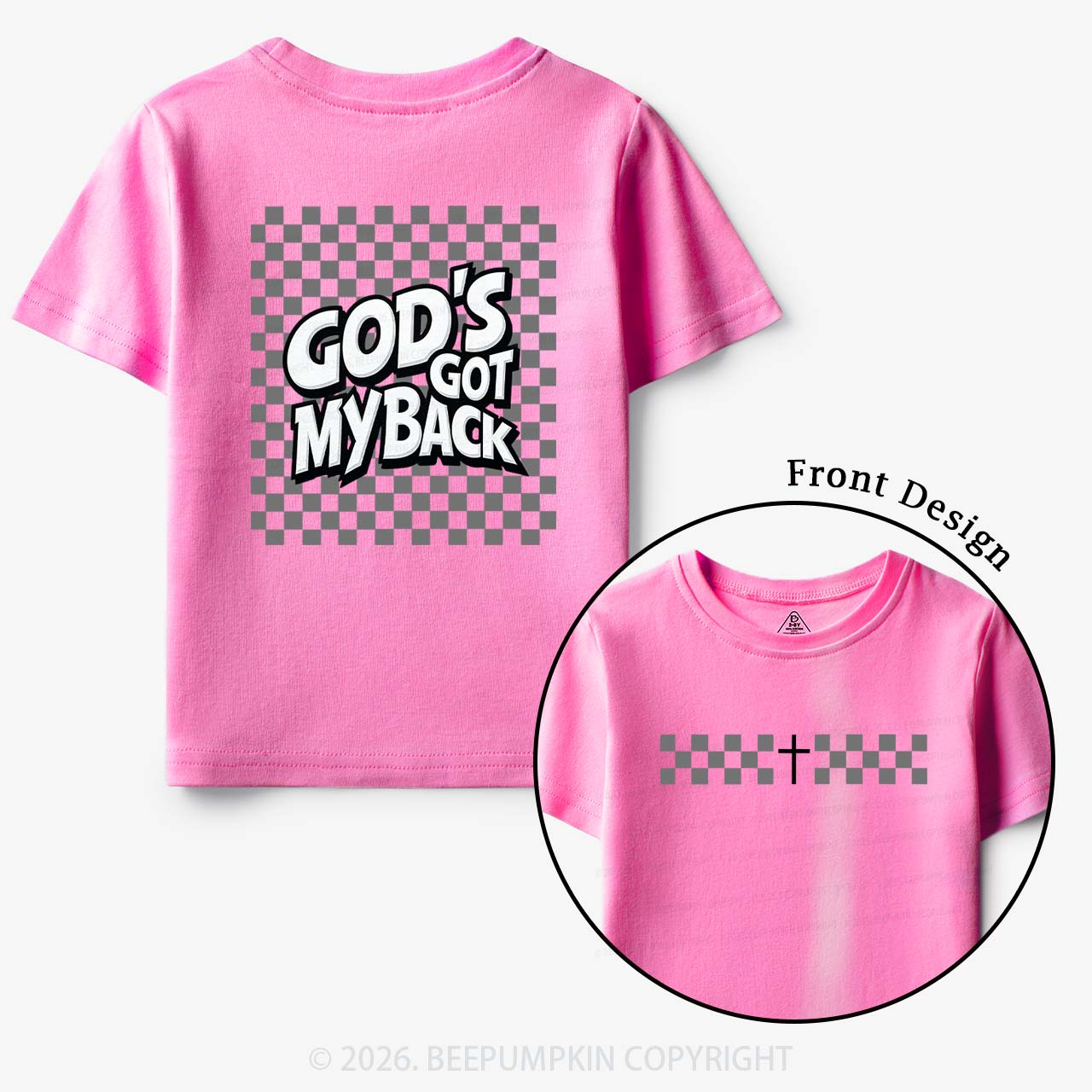 God's Got My Back Christian Toddler&Kid's Tees