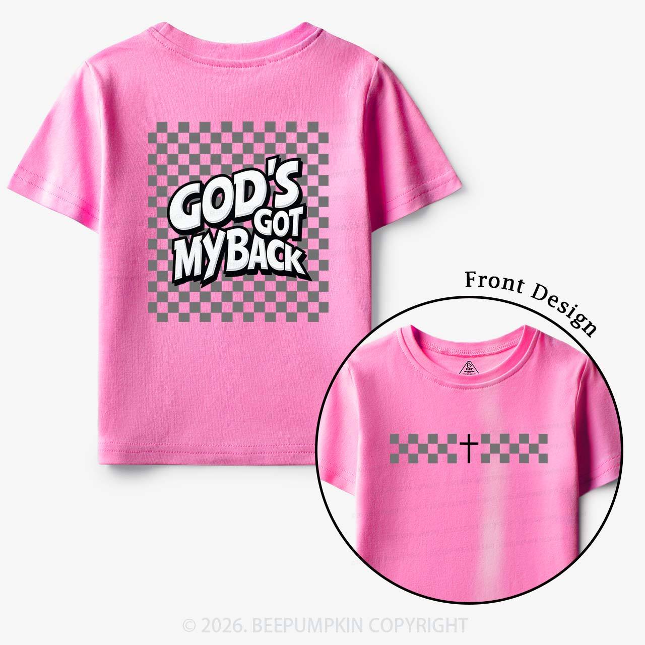 God's Got My Back Christian Toddler&Kid's Tees