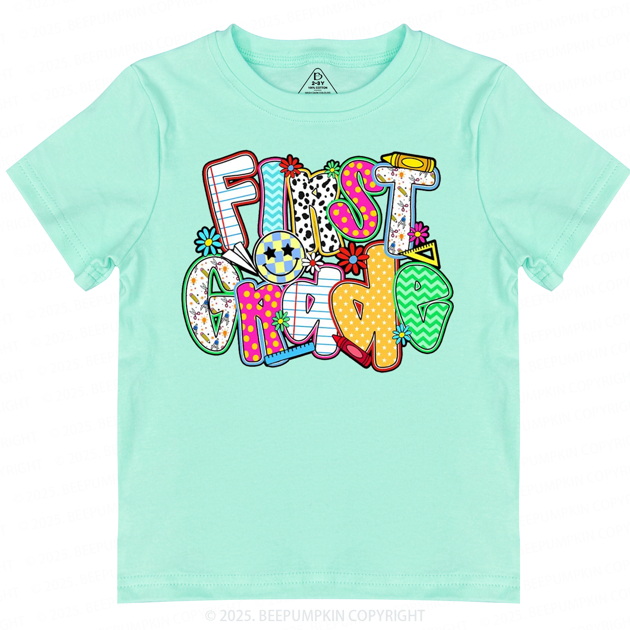 Personalized Colorful Grade Toddler&Kid's Tees Beepumpkin
