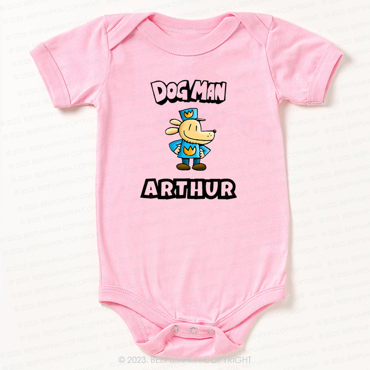 Personalised Dog Man Funny Book Day Bodysuit For Baby