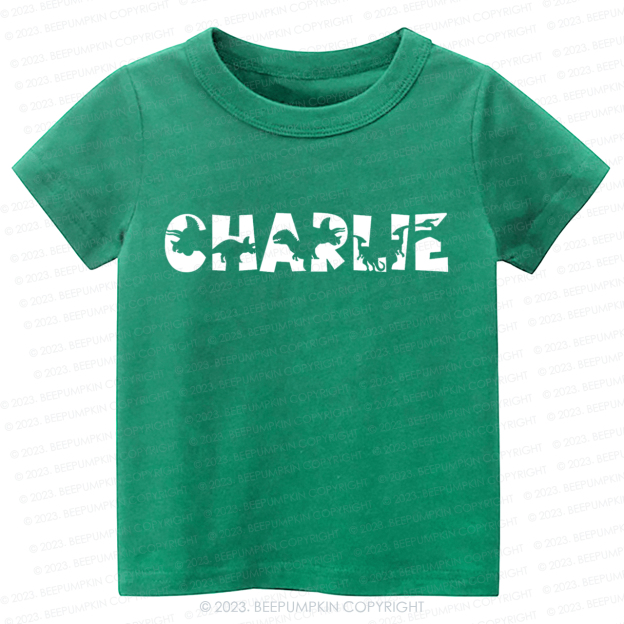 Personalized Dinosaur Name Kids Shirt