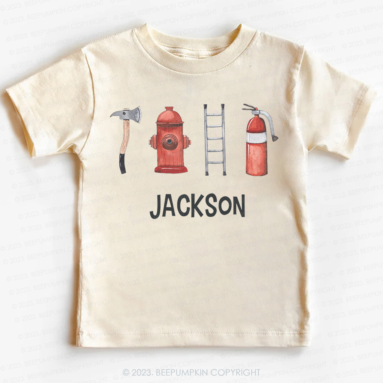 Personalized Firefighter Name -Toddler Tees