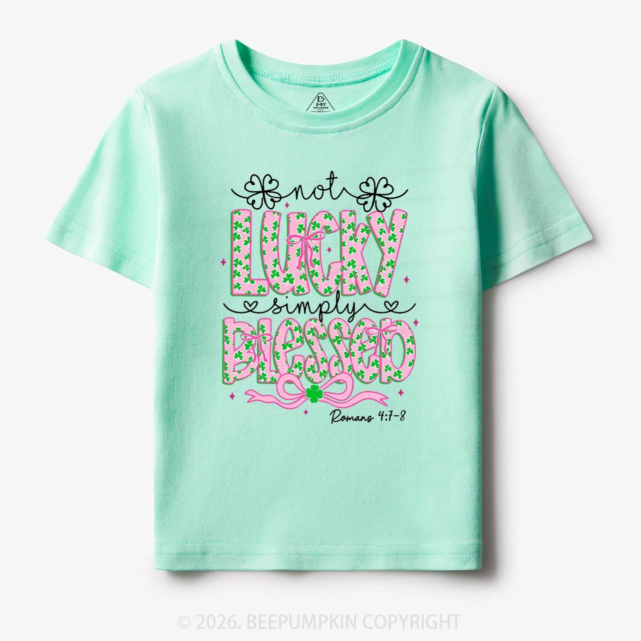 Not Lucky Simply Blessed St Patrick's Day Toddler&Kid's Tees Beepumpkin
