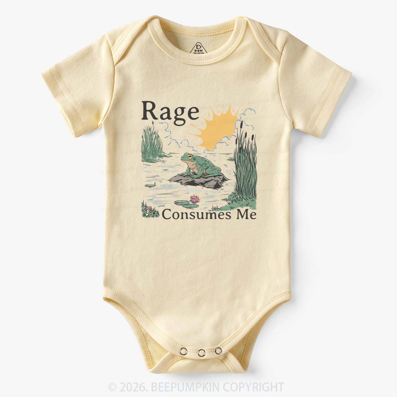 Rage Consumes Me Frog Bodysuit