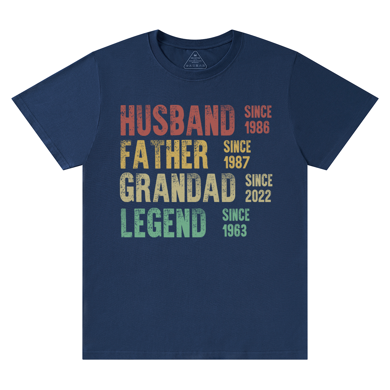Husband Father Grandpa Legend Personalized Dad Grandpa T-shirt