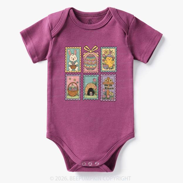 He Is Risen Easter Stamp Baby Bodysuit