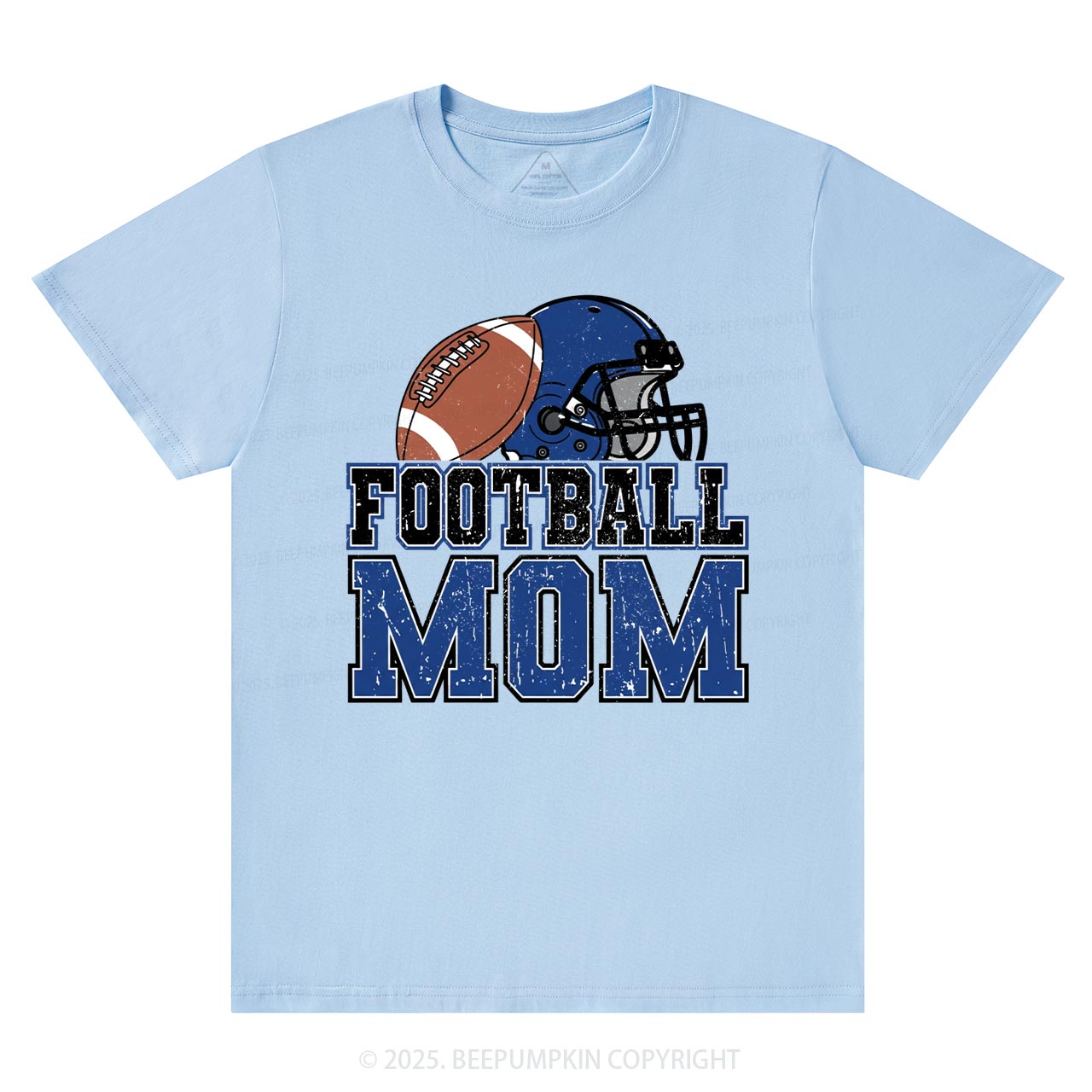 Football Blue Mama T-Shirts Beepumpkin