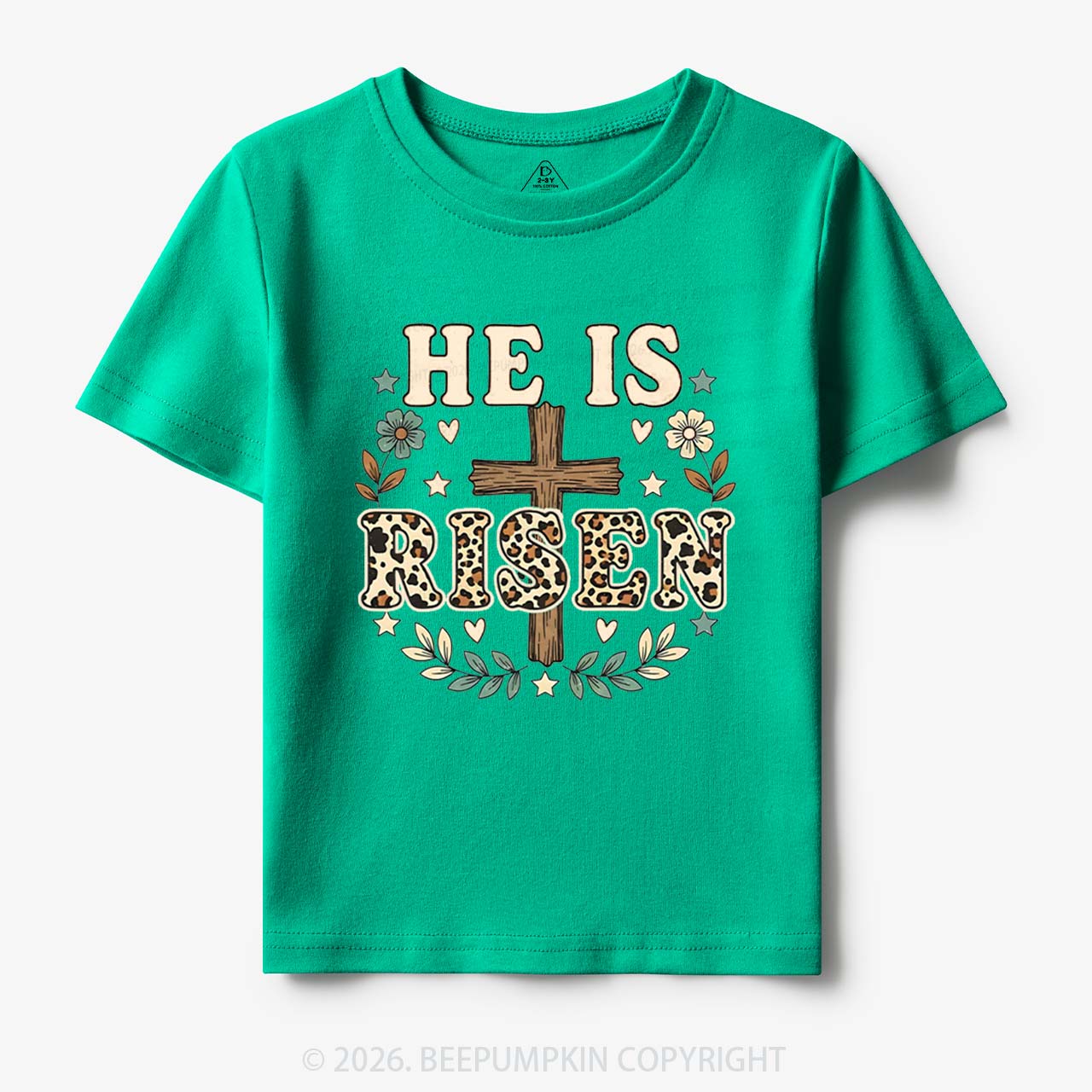 Wild Faith Leopard Cross Toddler&Kids Tees