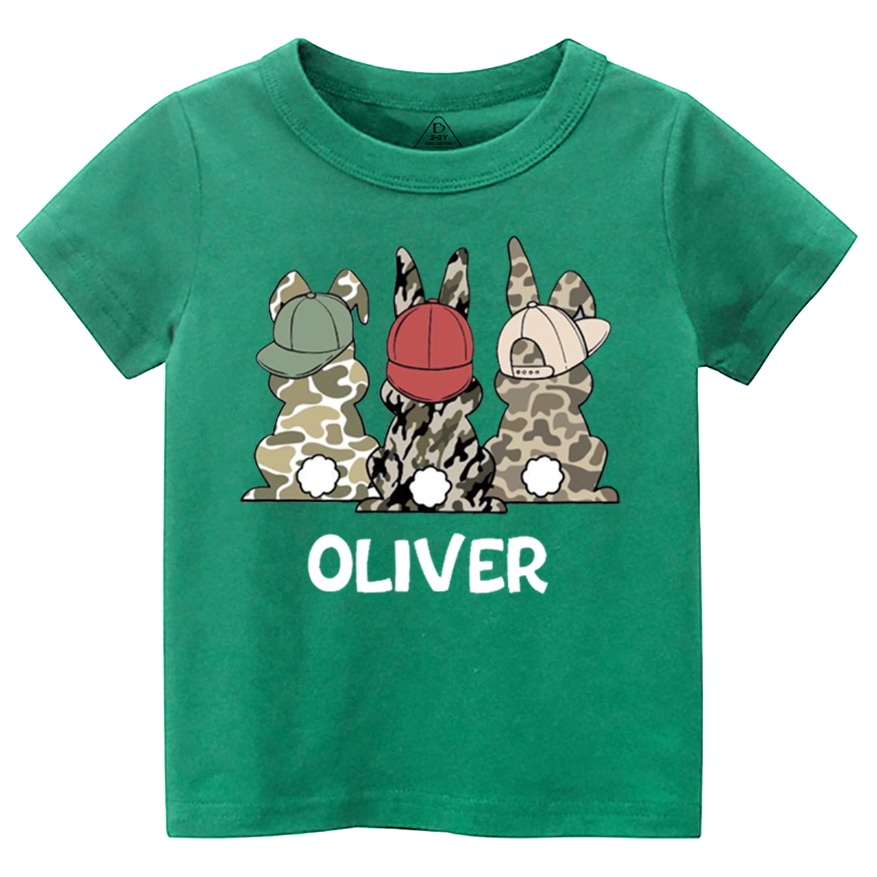 Personalized Name Camouflage Easter Bunny Toddler&Kid's Tees Beepumpkin