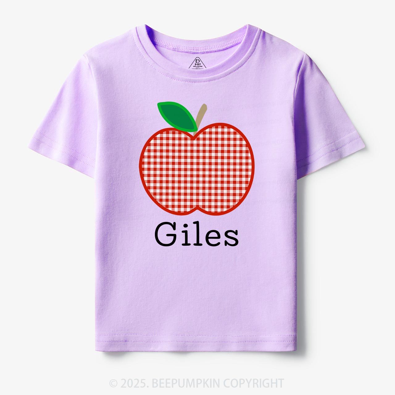 Personalized Red Apple Toddler&Kid's Tees Beepumpkin