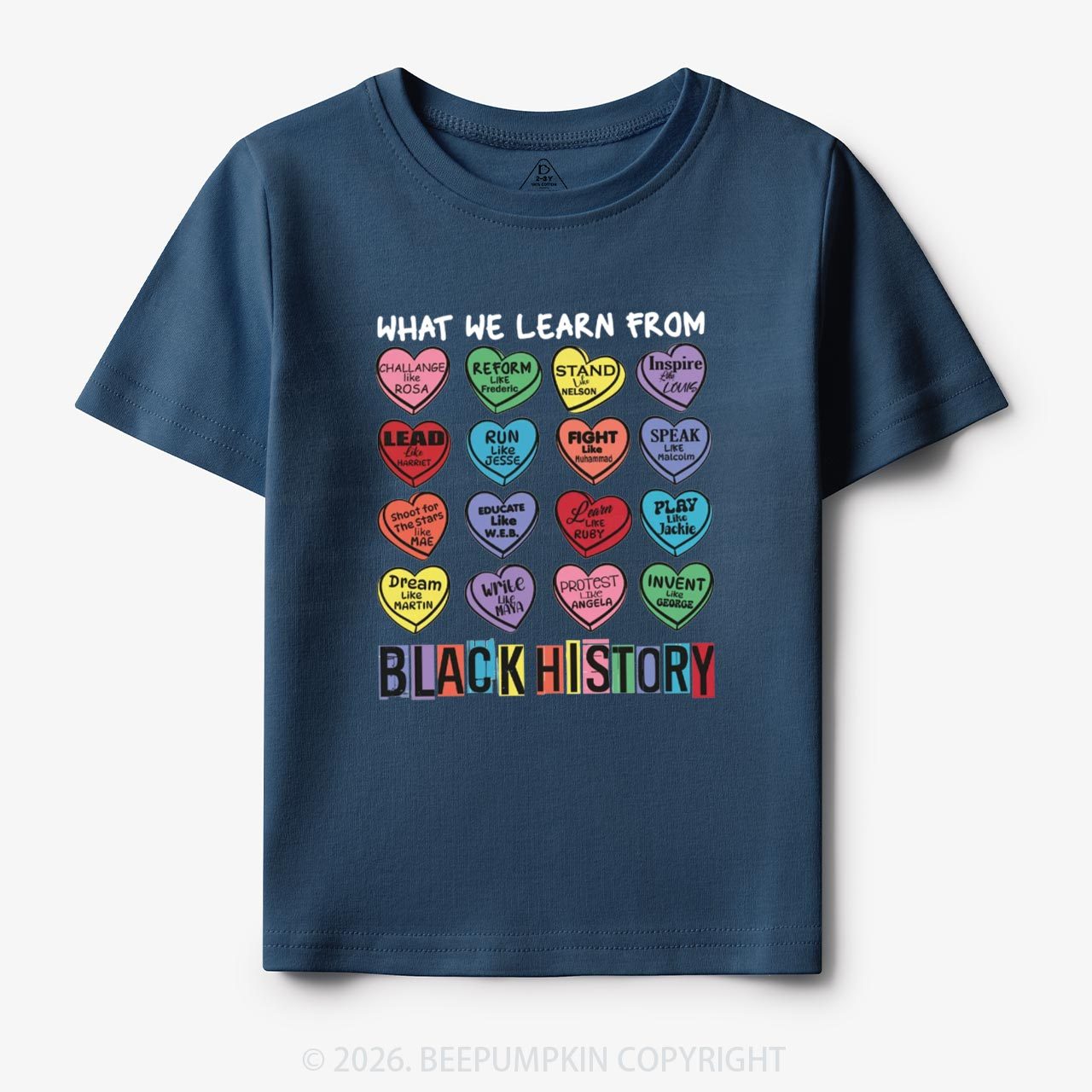What We Learn From Black History Toddler&Kid's Tees Beepumpkin