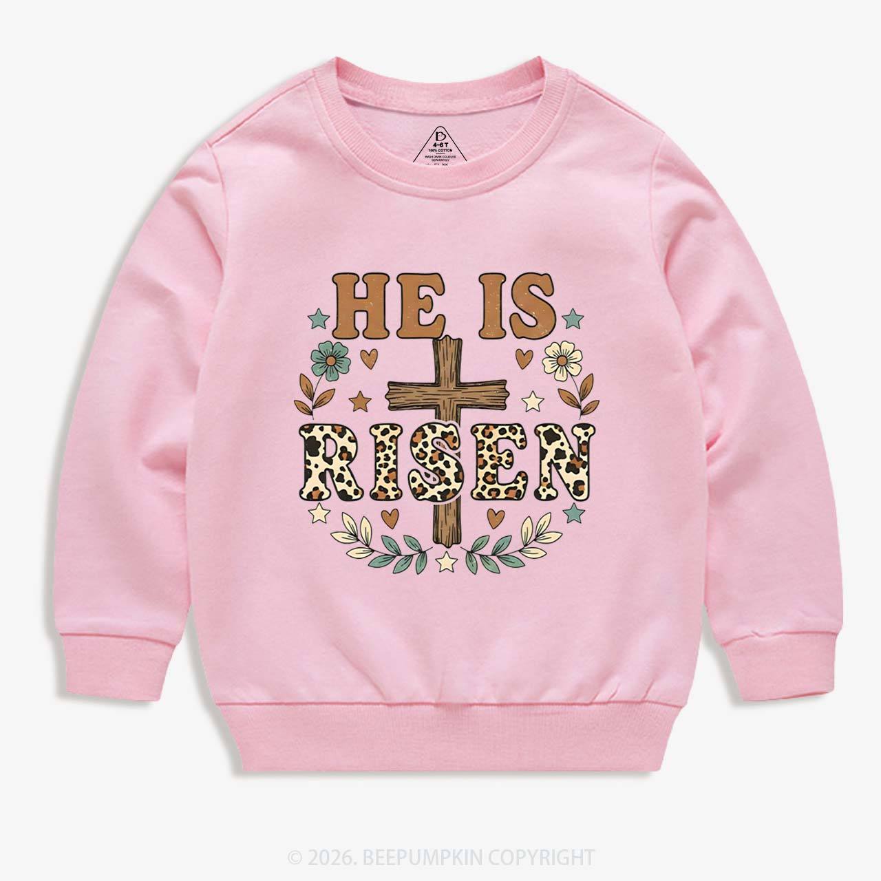Wild Faith Leopard Cross Kid's Sweatshirt