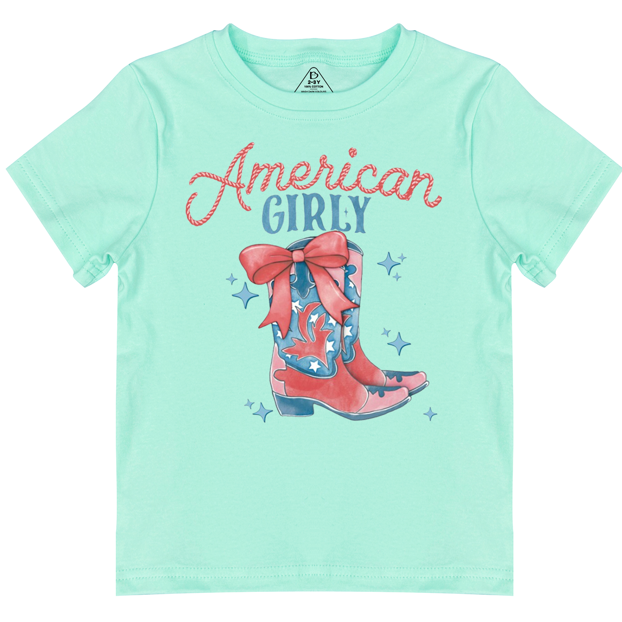 July 4th American Girly Cowgirl Toddler&Kid's Tees Beepumpkin 