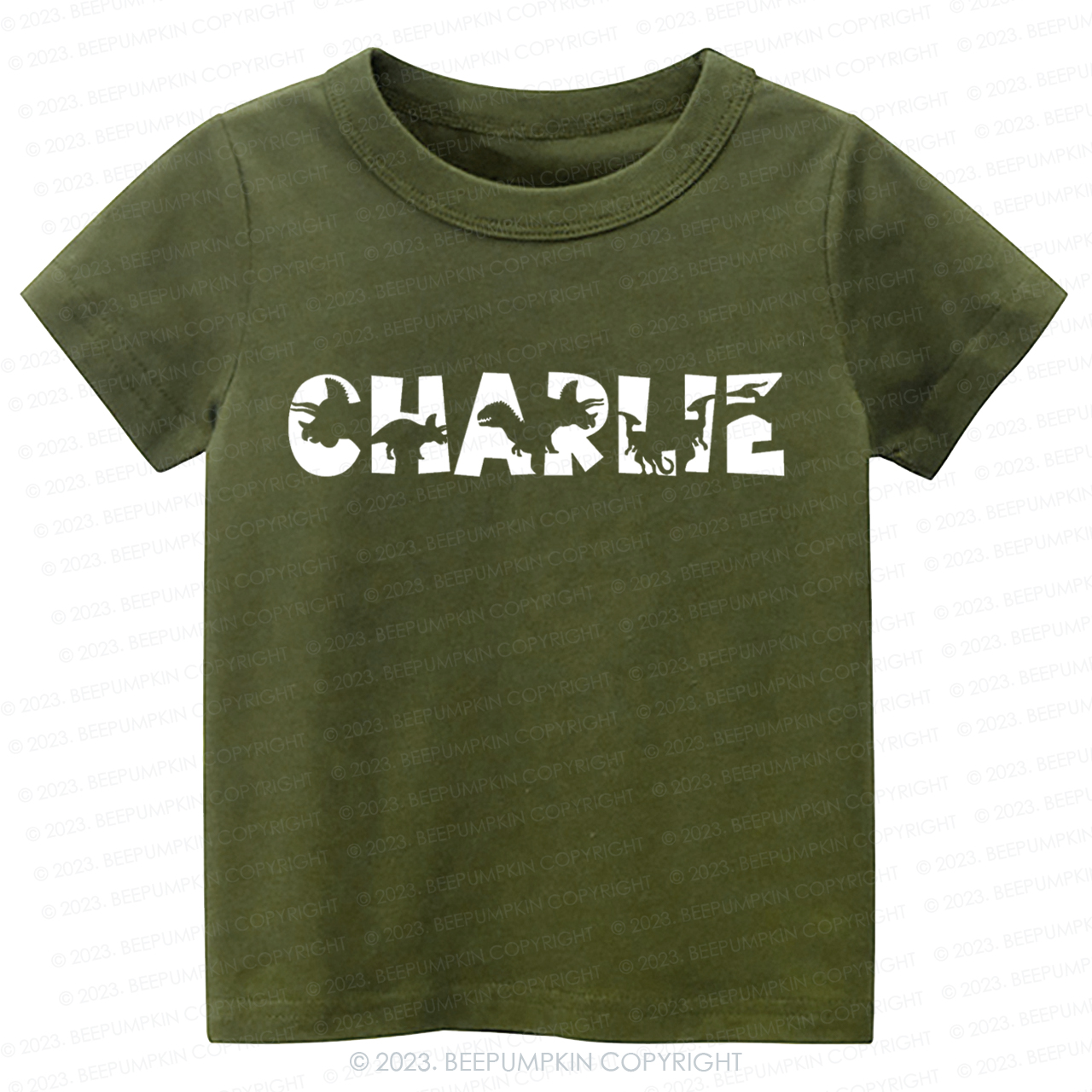 Personalized Dinosaur Name Kids Shirt