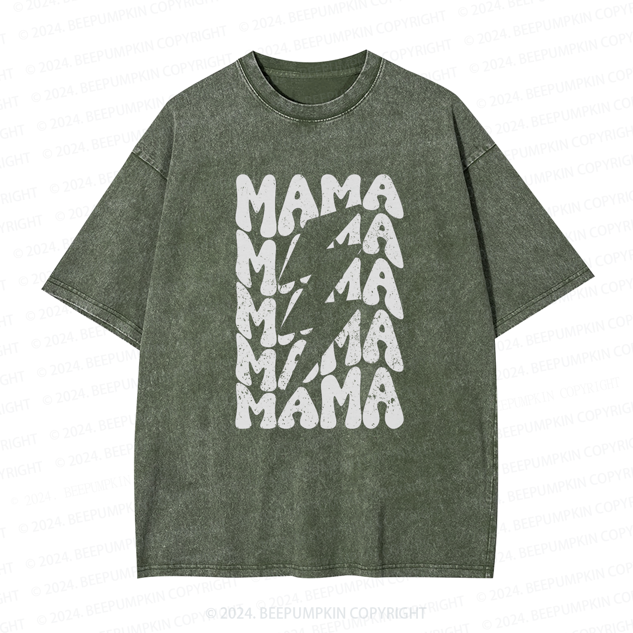 Mama Lightning Bolt Mama Washed Tees